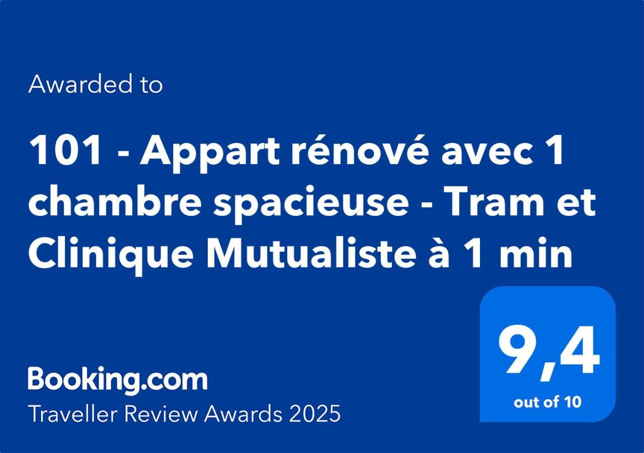 101 - Appart Renove Avec 1 Chambre Spacieuse - Tram Et Clinique Mutualiste A 1 Min 格勒诺布尔 外观 照片